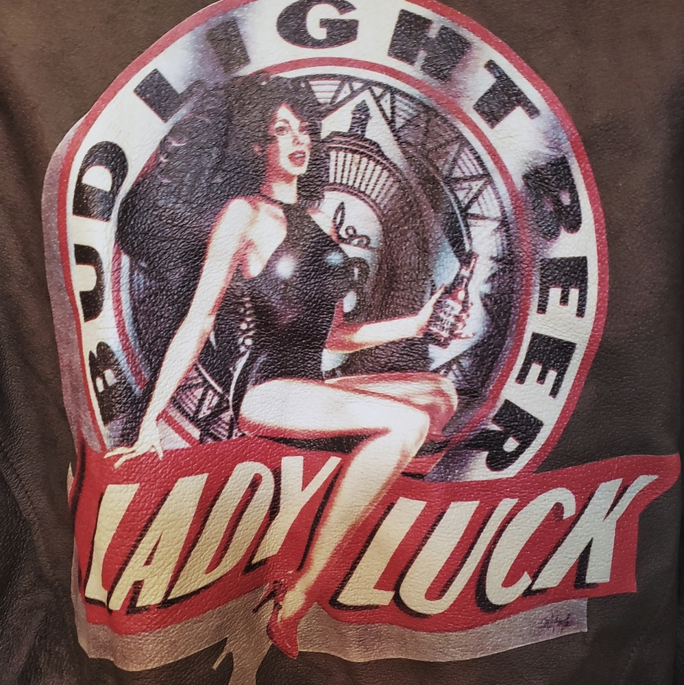 Phase 2 Budlight Lady Luck Pinup Bomber Jacket